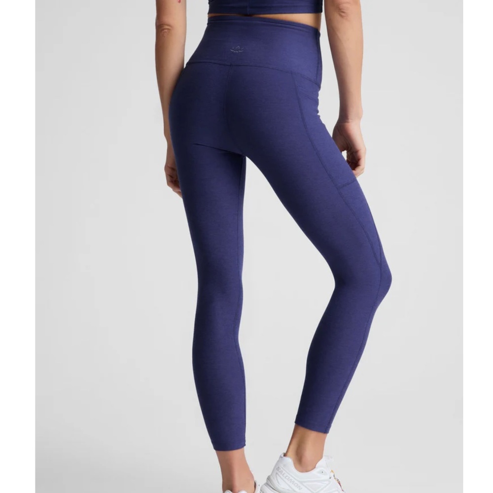 Beyond Yoga Spacedye Out Of Pocket Midi Legging Eternal Blue Heather M NEW